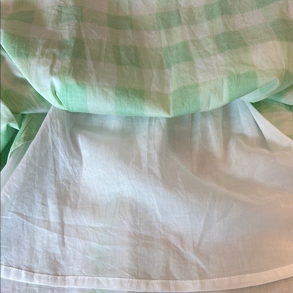 Morley Green and White Checkered Kids Dress - Picture 6 of 6